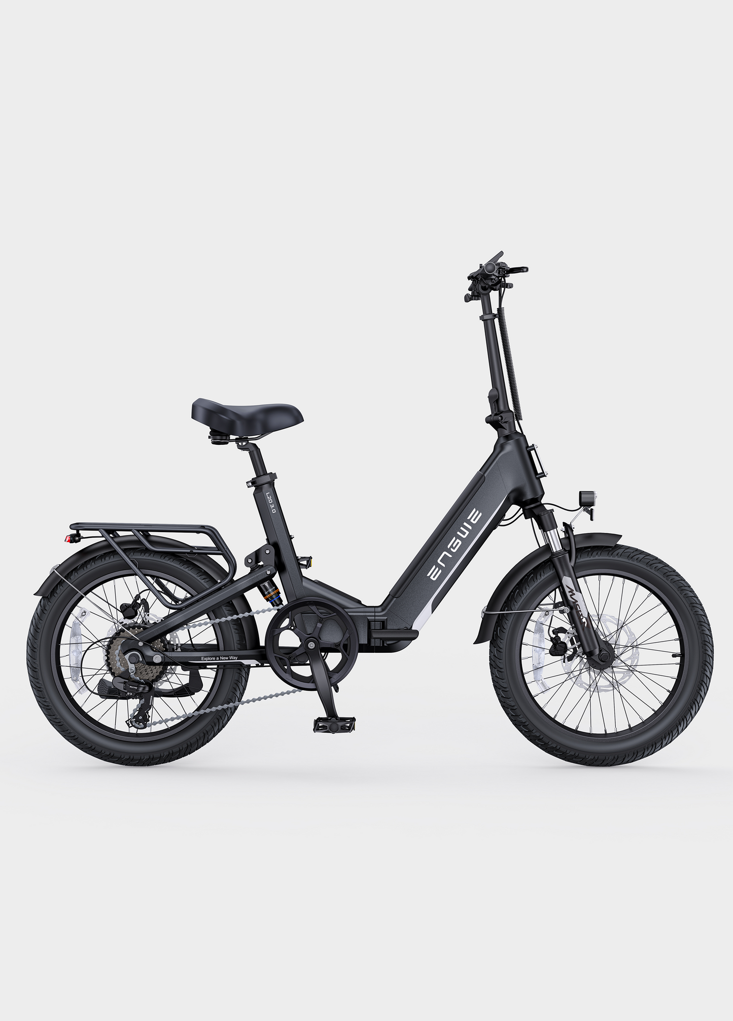 ENGWE L20 3.0 Comfort Utility E-Bike (48V 1500W Peak High-Torque Rear Hub Motor, Step-Through Folding Frame, Full Suspension Comfort System &amp; IoT Smart Tracking)