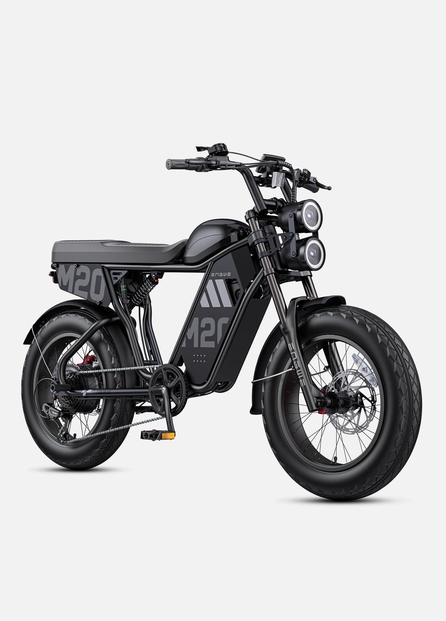 ENGWE M20 3.0 Moped-Style Electric Bike (60V 3300W Peak High-Torque Hub Motor, Dual Battery Option, 4-Piston Hydraulic Brakes)