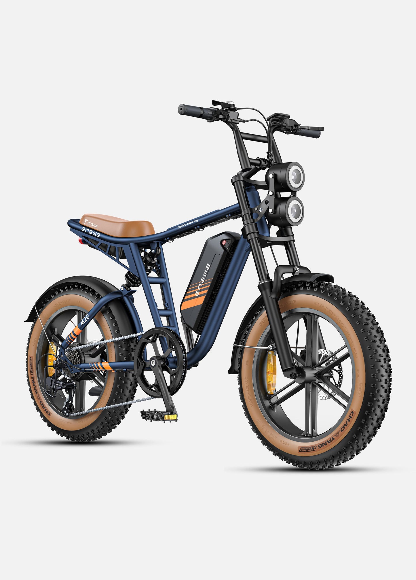 Engwe M20 2.0 Electric Bike – Full Suspension, Dual Battery, 1200W Peak Power