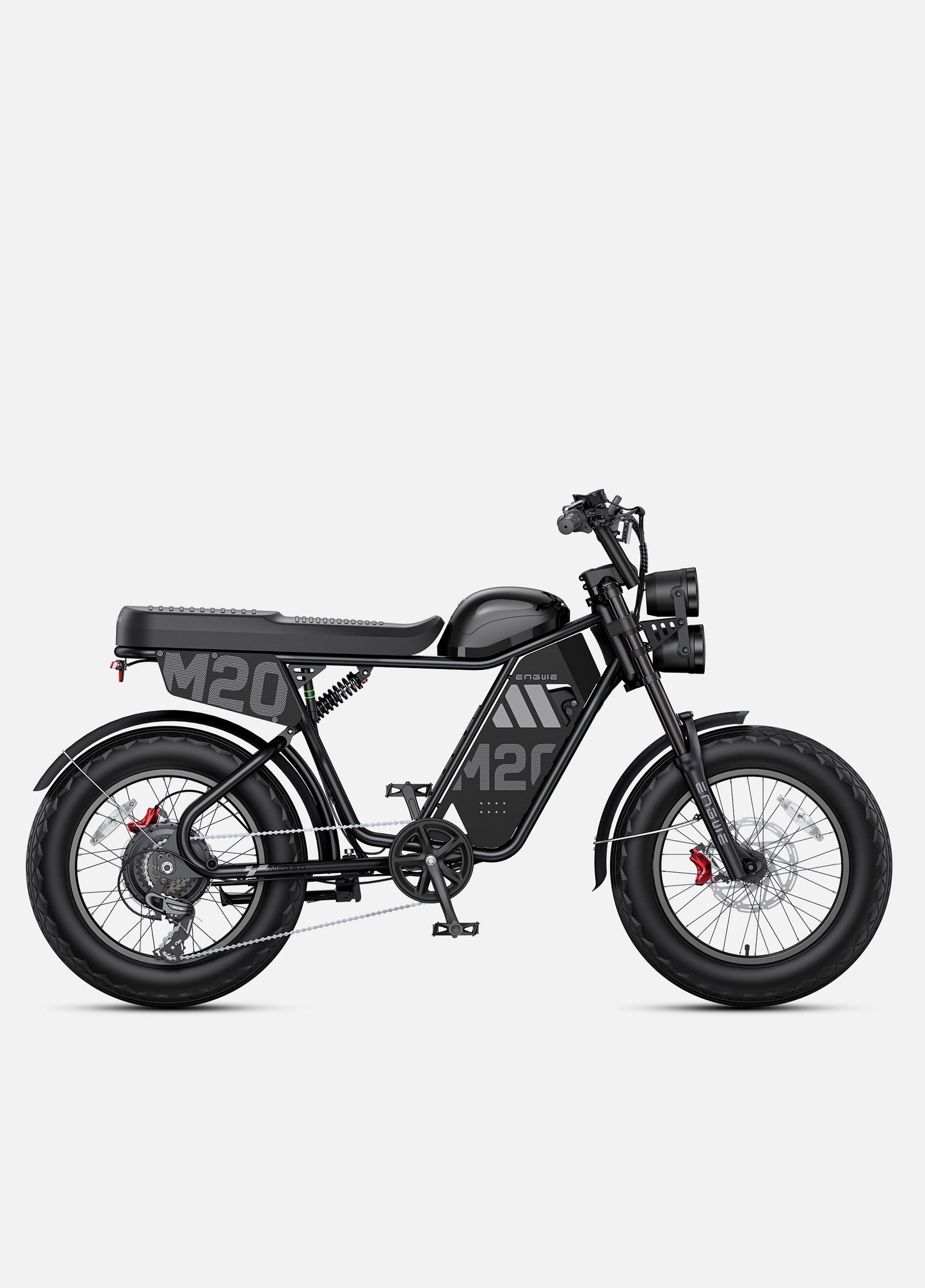 ENGWE M20 3.0 Moped-Style Electric Bike (60V 3300W Peak High-Torque Hub Motor, Dual Battery Option, 4-Piston Hydraulic Brakes)