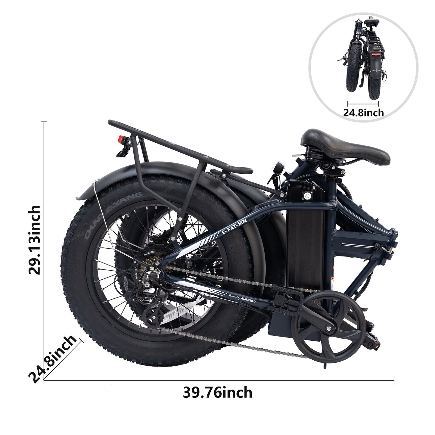 EUNORAU E-FAT-MN 48V 500W Folding Fat Tire Electric Bike