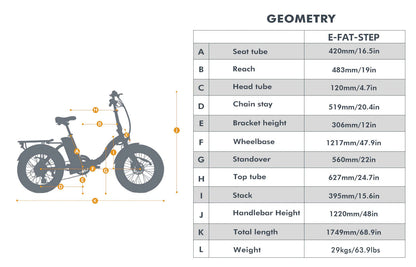 EUNORAU E-FAT-MN 48V 500W Folding Fat Tire Electric Bike