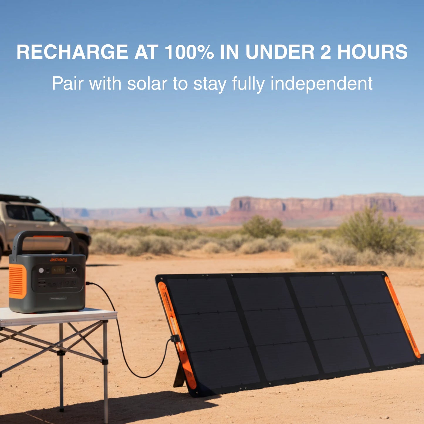 Jackery Explorer 1000 Plus + SolarSaga 100W x 2