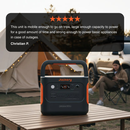 Jackery Explorer 1000 Plus + SolarSaga 100W x 2