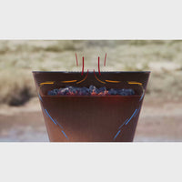 ONE30 - 30″ One Series Flat-Top Charcoal Grill & Fire Bowl (Single-Piece CORTEN Steel)